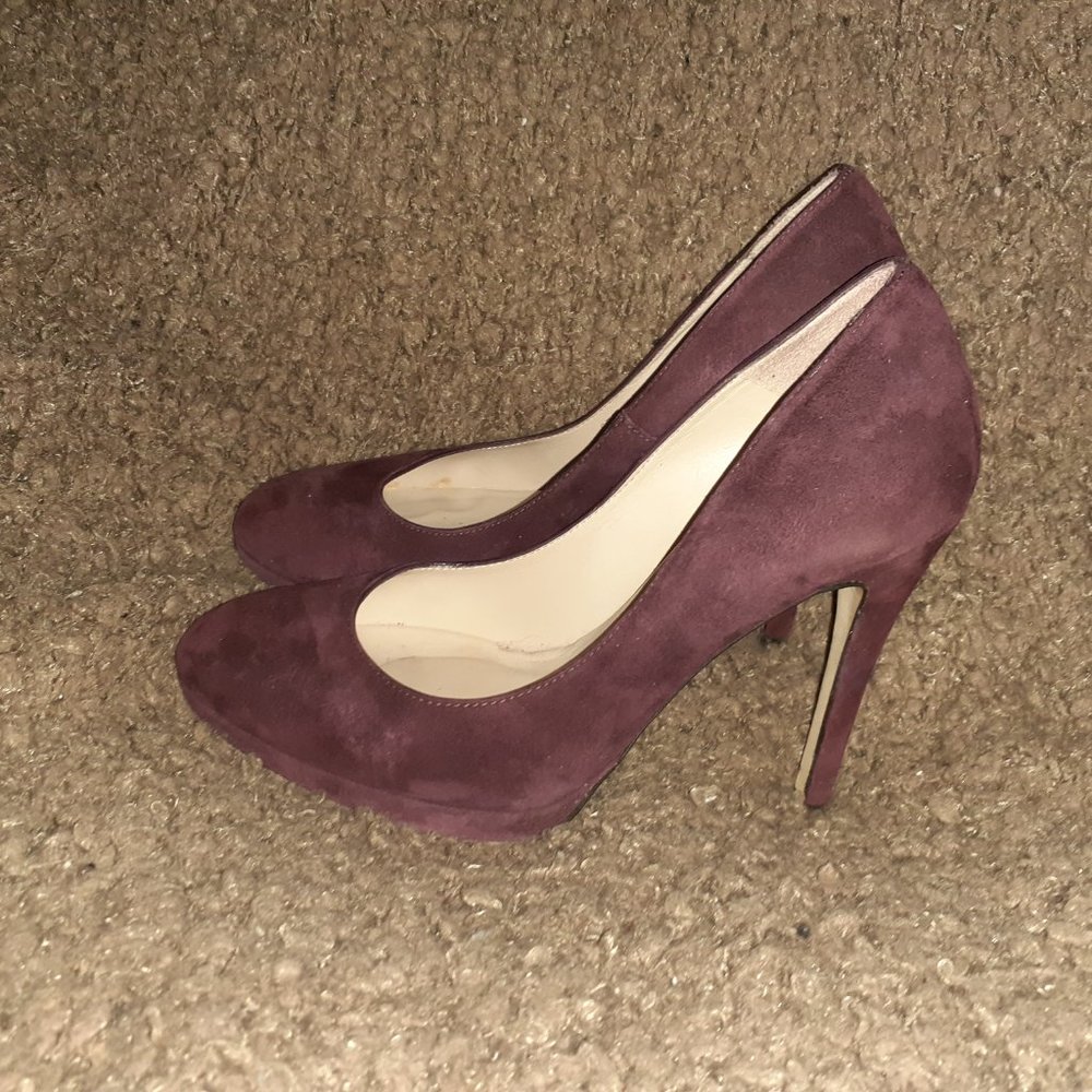 L.K. BENNETT LONDON-Sledge-Oxblood Suede Pump-ASO Kate Middleton-Sz 36-Excellent - Picture 2 of 7